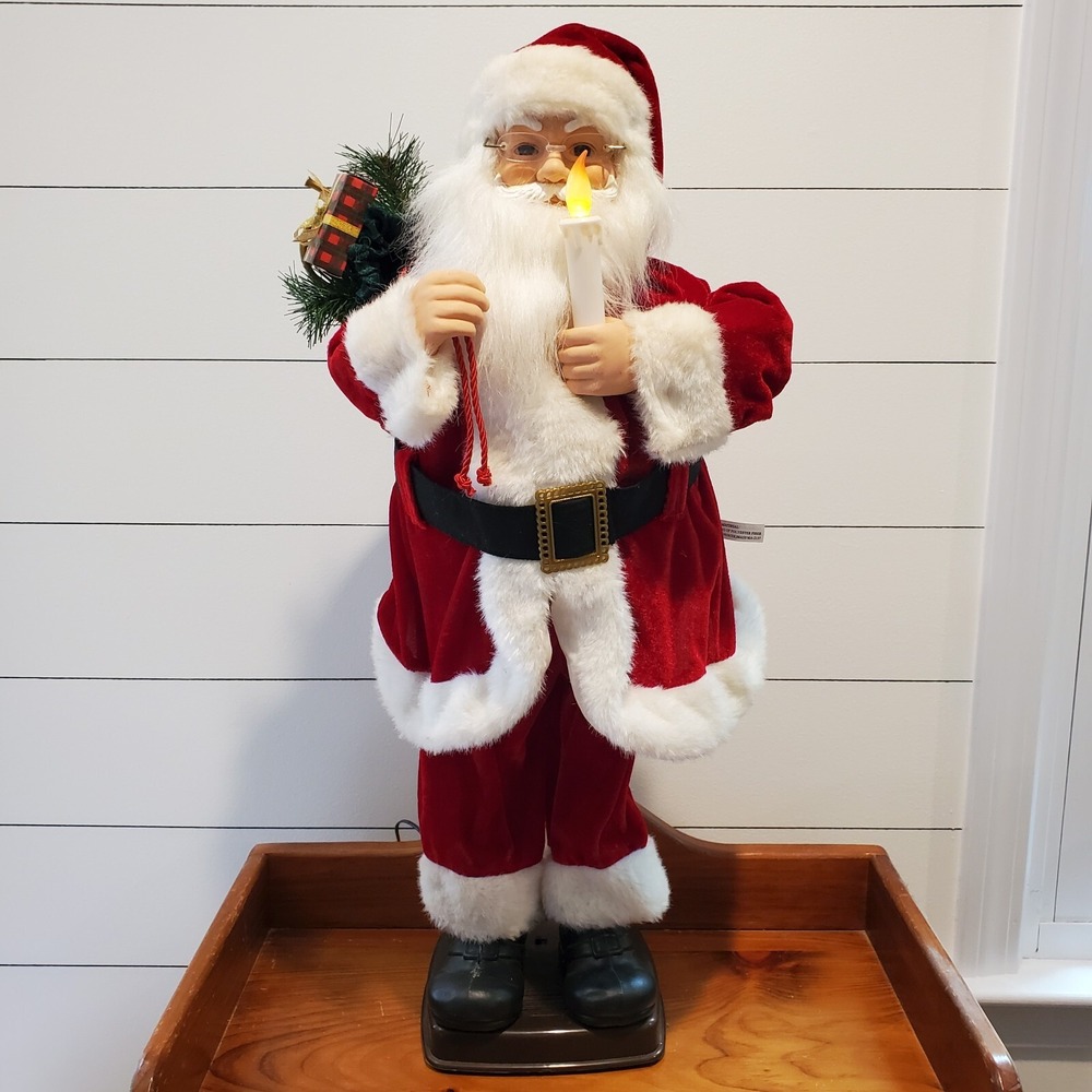 Animated Santa Claus 28" Pan Asian Creations Lights Music Christmas Decoration